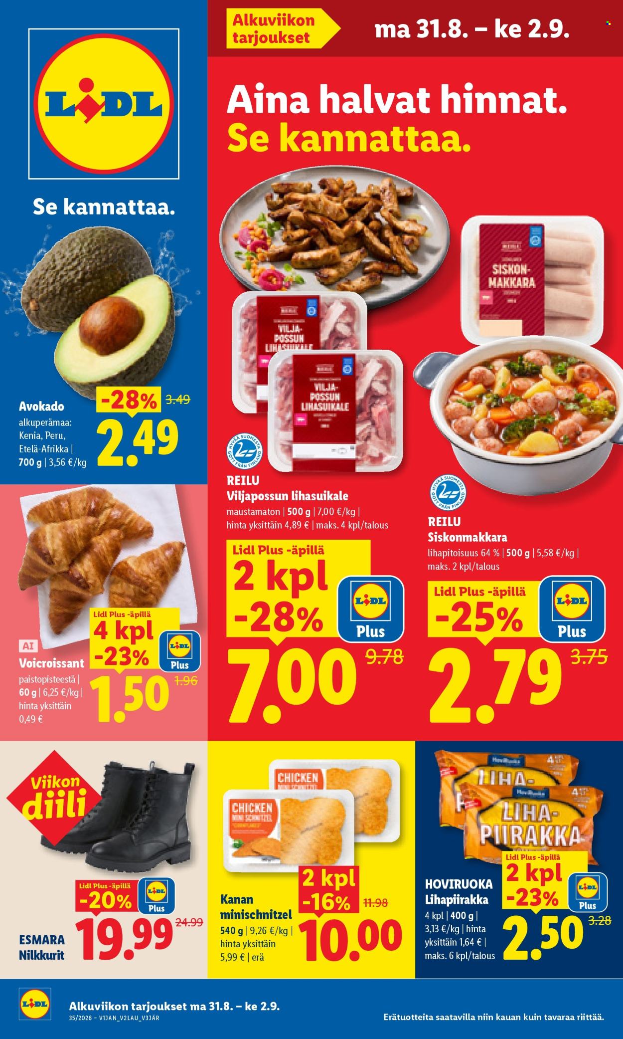 Lidl tarjoukset - 31.08.2026 - 02.09.2026. Sivu 1