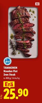 Tamminen Naudan Flat Iron Steak