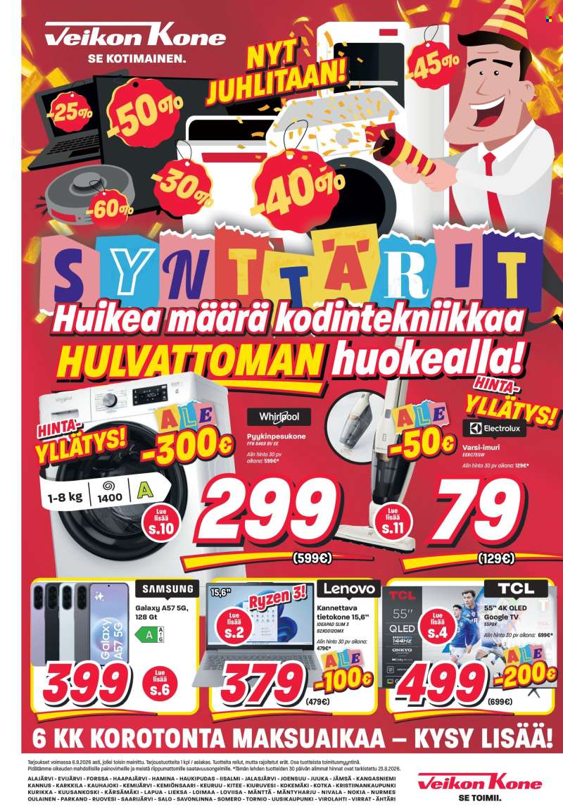 Veikon Kone tarjoukset  - 24.08.2026 - 06.09.2026.