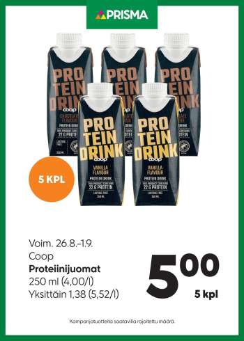 Prisma tarjoukset  - 26.08.2026 - 01.09.2026.