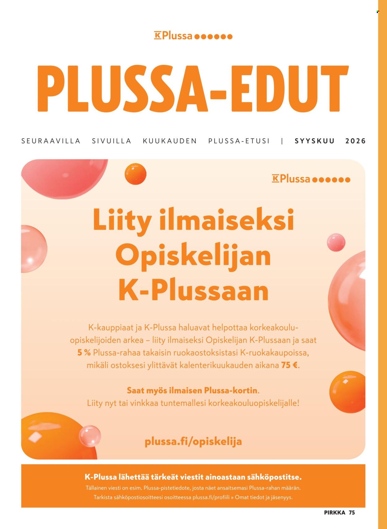 K-market tarjoukset - 26.08.2026 - 29.09.2026. Sivu 75