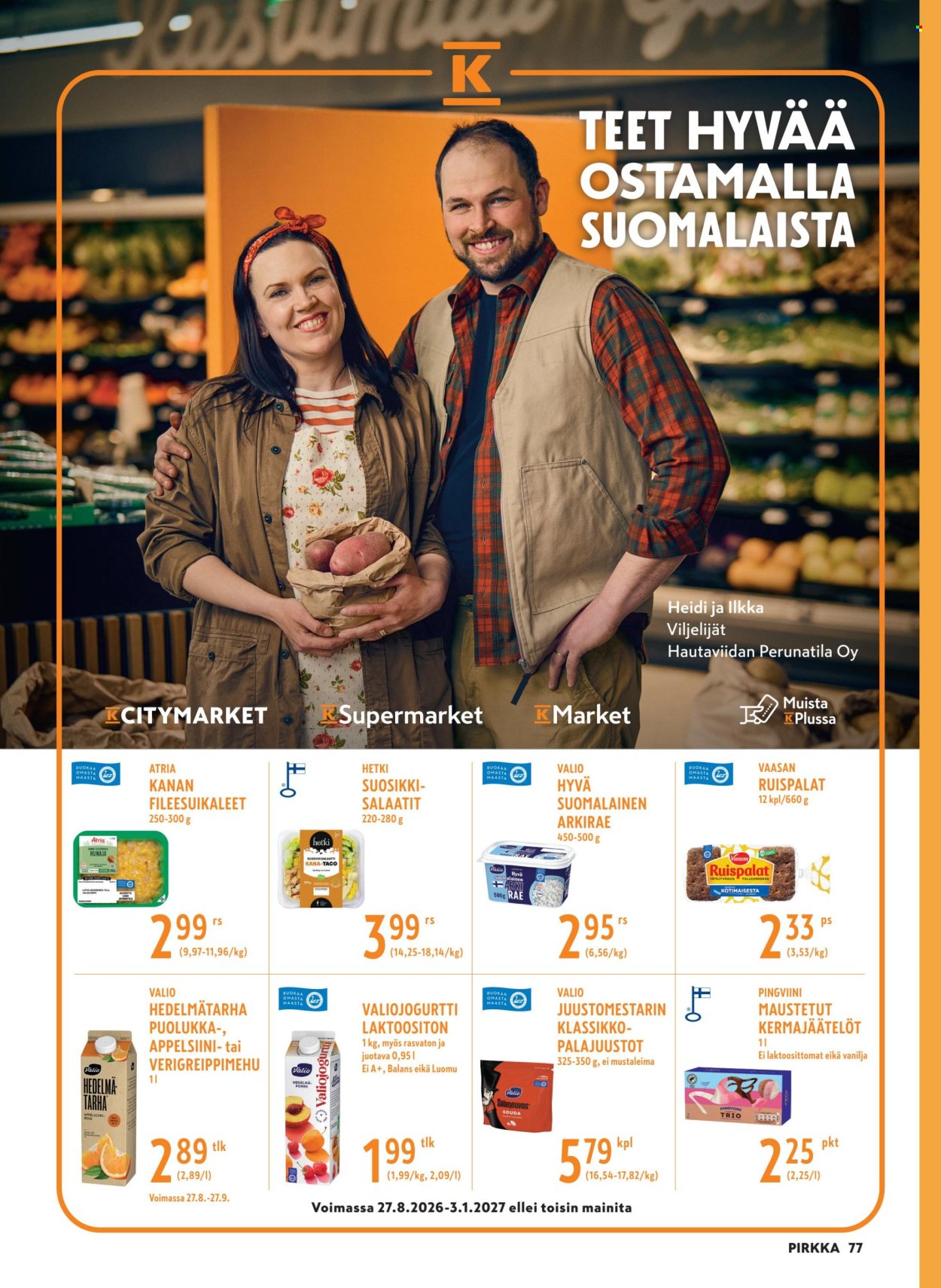 K-market tarjoukset - 26.08.2026 - 29.09.2026. Sivu 77
