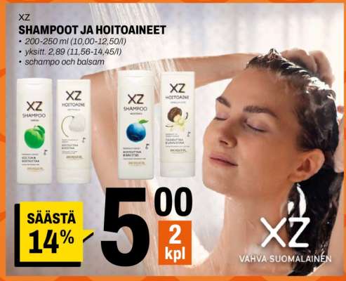 XZ SHAMPOOT ja HOITOAINEET
