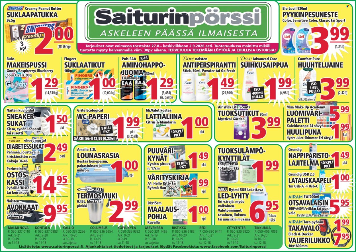 Saiturinpörssi tarjoukset - 27.08.2026 - 02.09.2026. Sivu 1