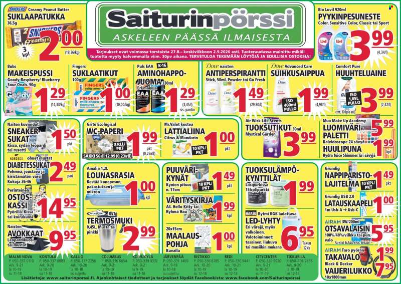 Saiturinpörssi tarjoukset  - 27.08.2026 - 02.09.2026.