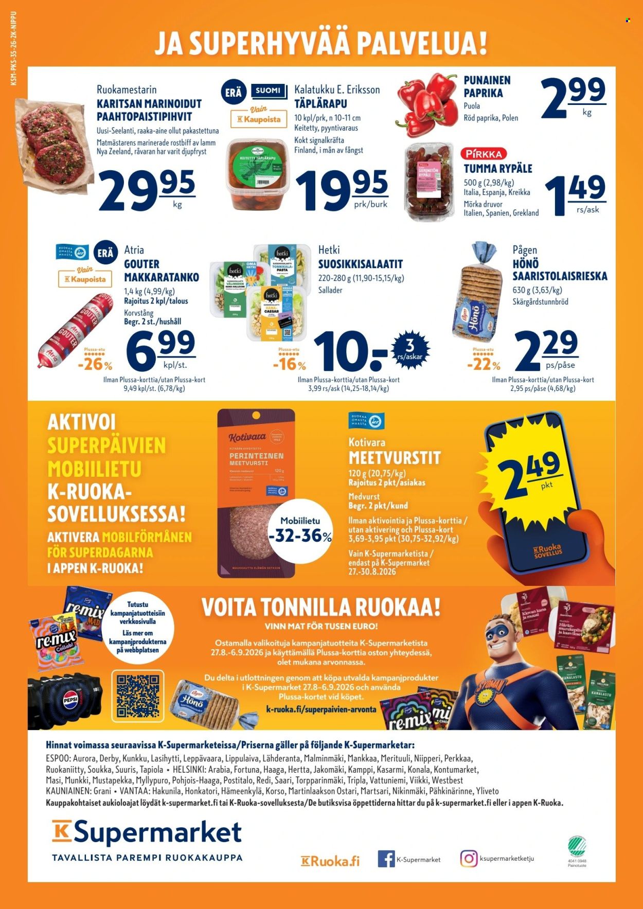 K-Supermarket tarjoukset - 27.08.2026 - 30.08.2026. Sivu 4