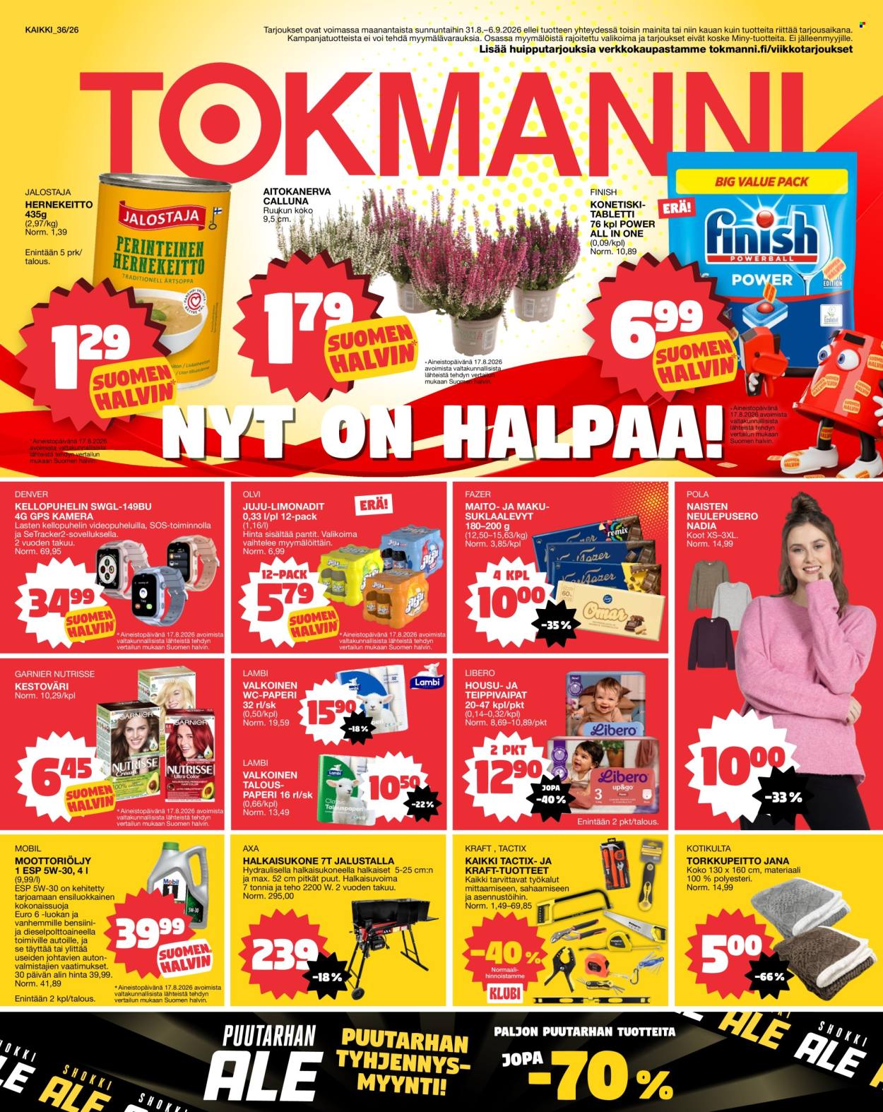 Tokmanni tarjoukset - 31.08.2026 - 06.09.2026. Sivu 1