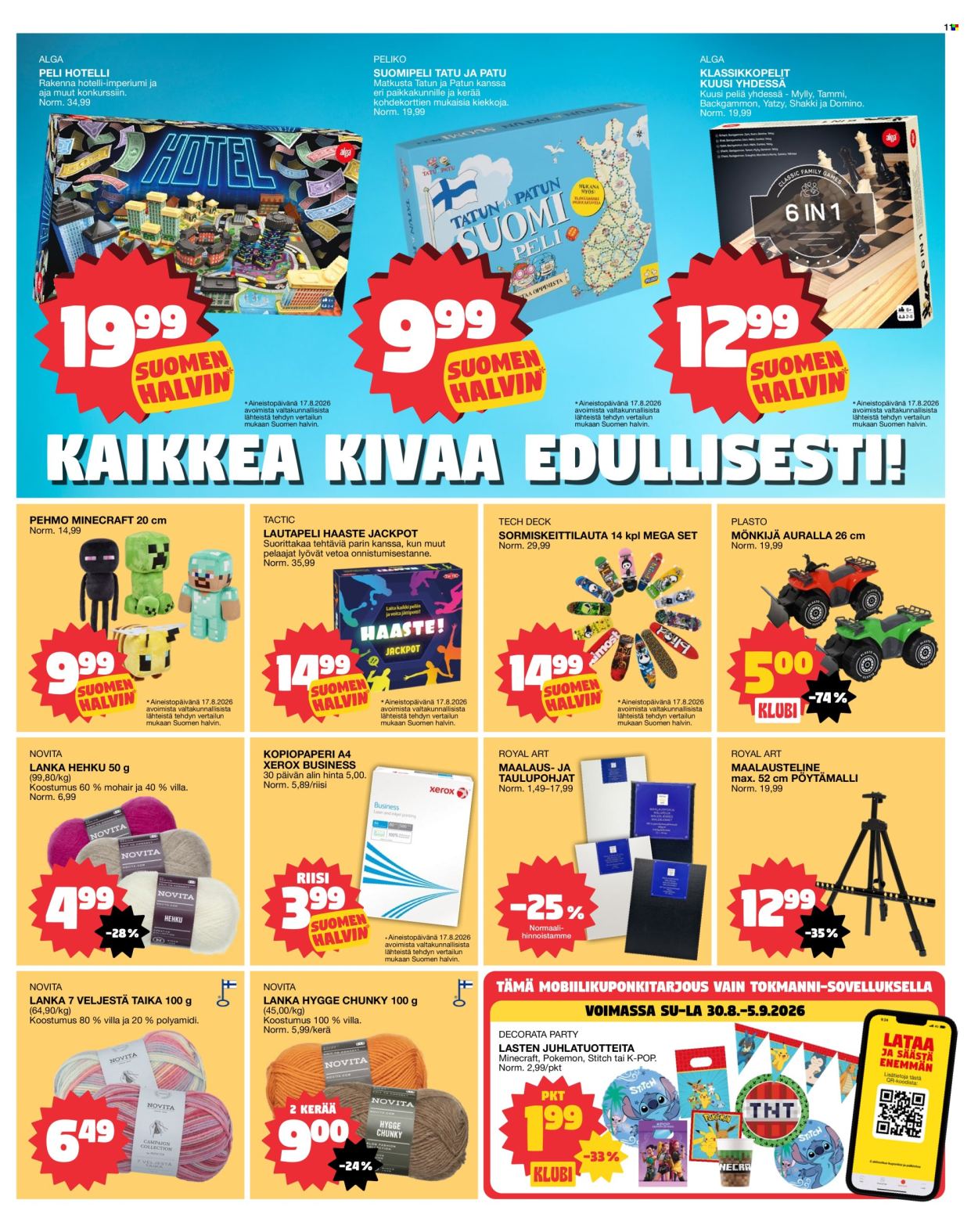 Tokmanni tarjoukset - 31.08.2026 - 06.09.2026. Sivu 11
