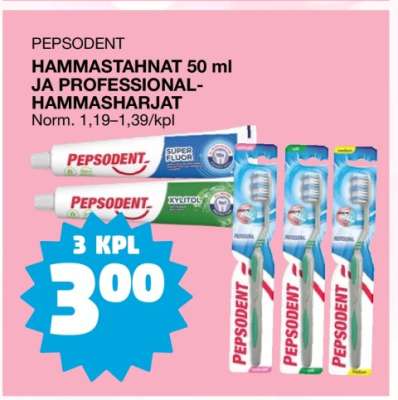 PEPSODENT HAMMASTAHNAT 50 ml JA PROFESSIONAL-HAMMASHARJAT