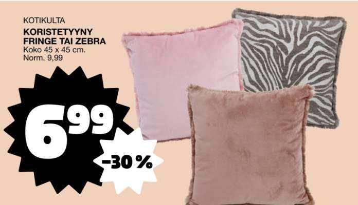 KOTIKULTA KORISTETYYNY FRINGE TAI ZEBRA