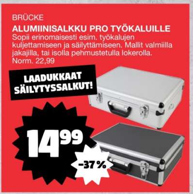 BRÜCKE ALUMIINISALKKU PRO TYÖKALUILLE