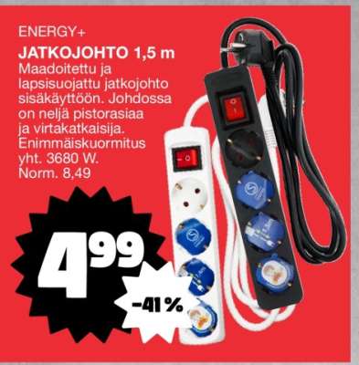 ENERGY+ JATKOJOHTO 1,5 m