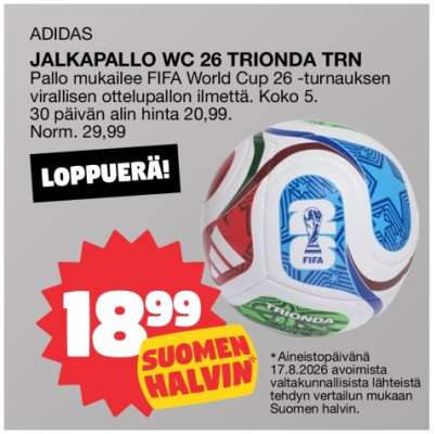 ADIDAS JALKAPALLO WC 26 TRIONDA TRN