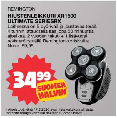 REMINGTON HIUSTENLEIKKURI XR1500 ULTIMATE SERIESRX