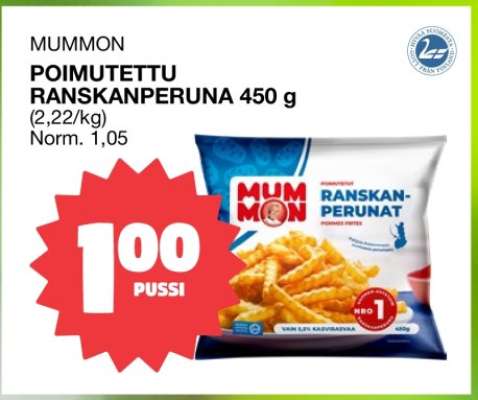 Mummon Poimutettu Ranskanperuna 450 g