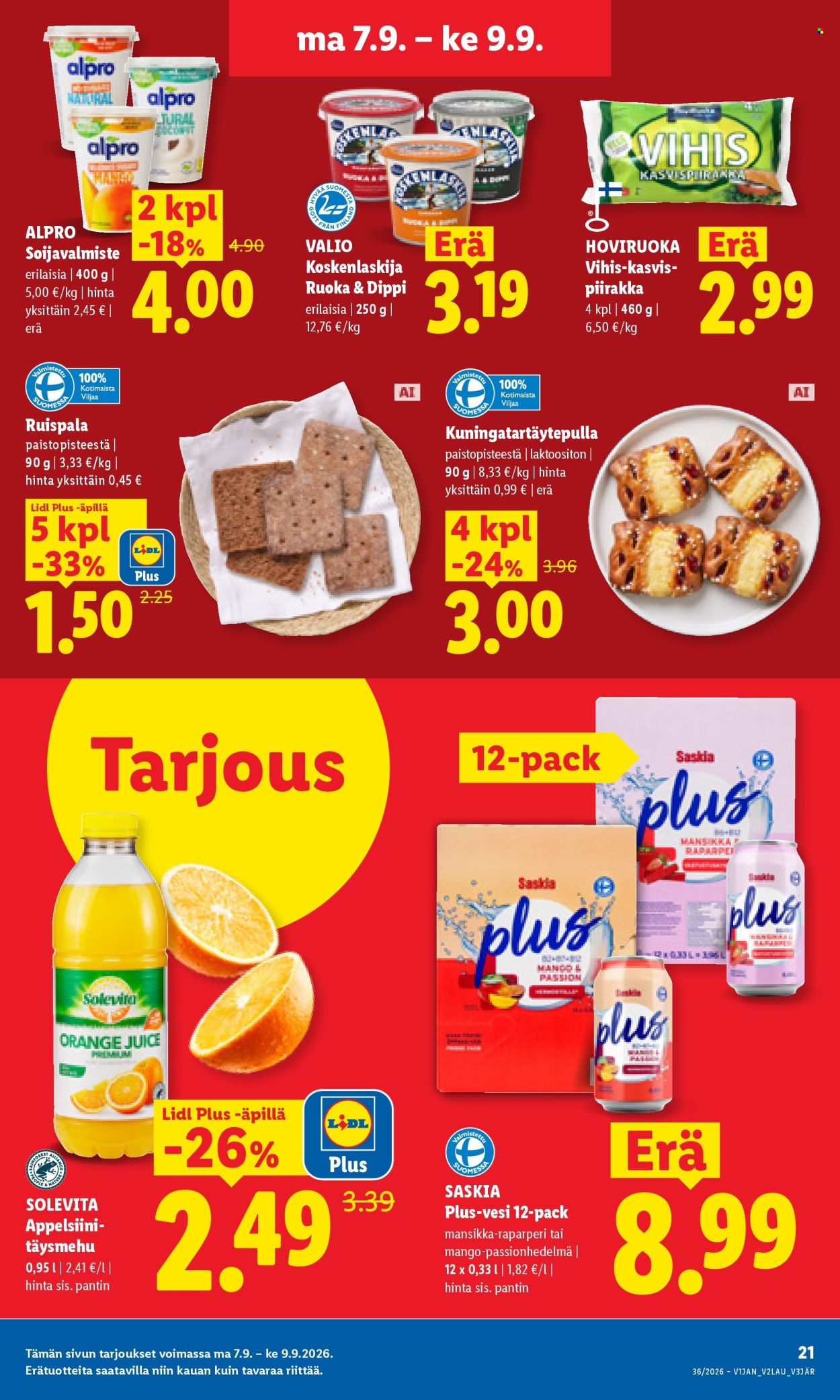 Lidl tarjoukset - 07.09.2026 - 09.09.2026. Sivu 7