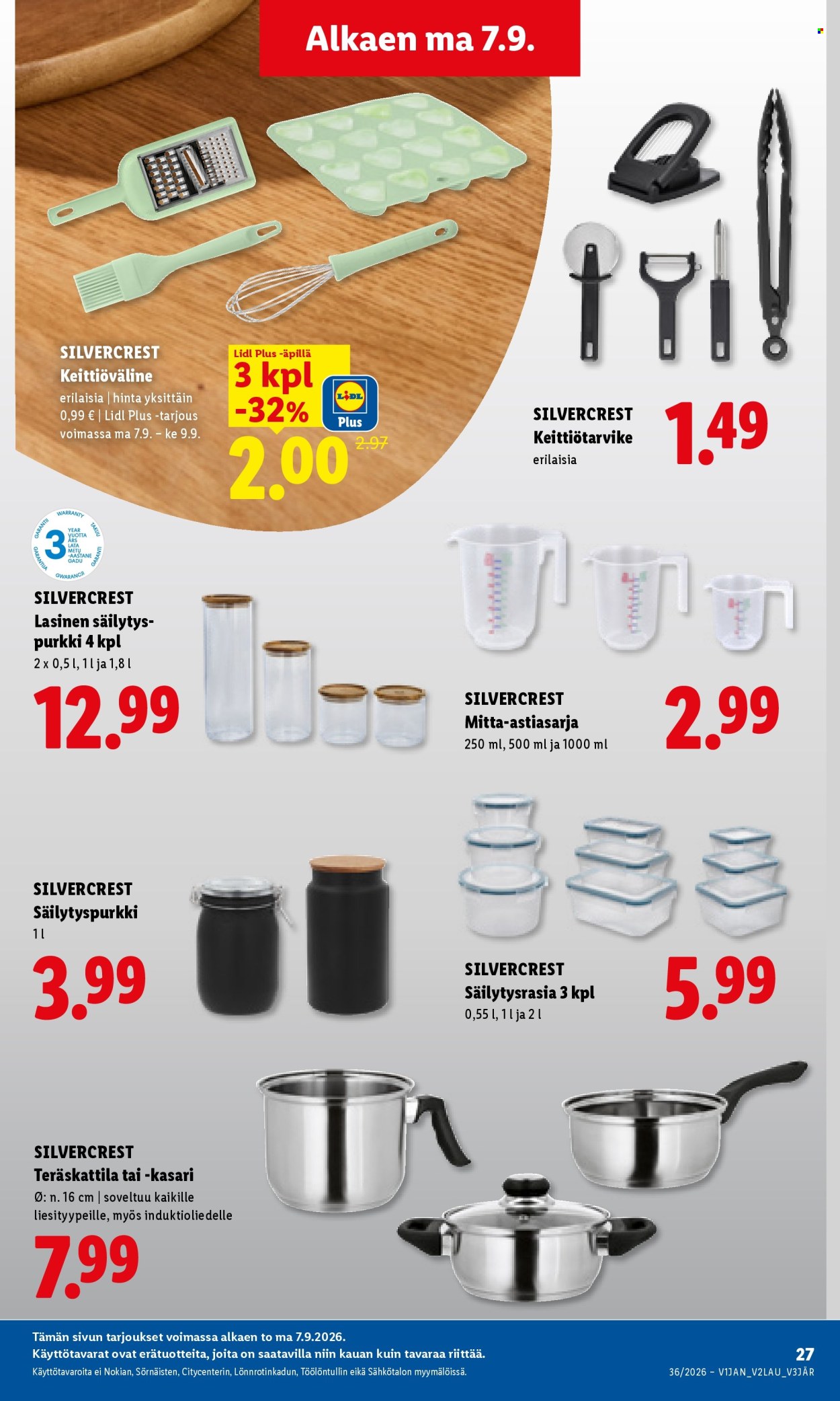 Lidl tarjoukset - 07.09.2026 - 09.09.2026. Sivu 13