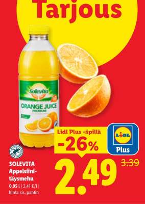SOLEVITA Appelsiinitäysmehu