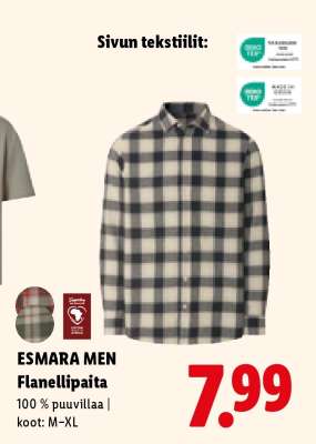ESMARA MEN Flanellipaita