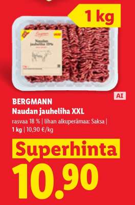BERGMANN Naudan jauheliha XXL