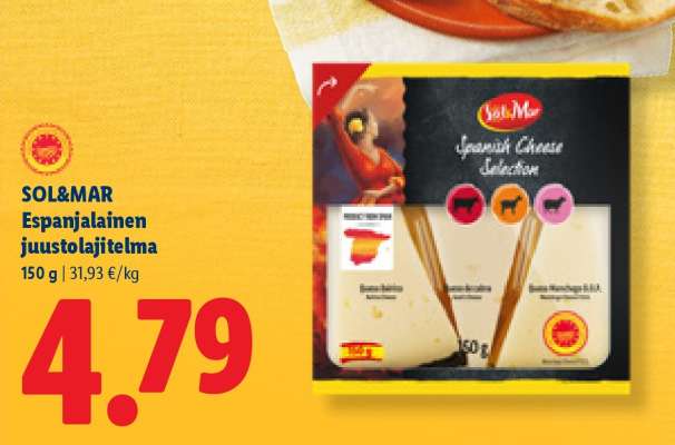 SOL & MAR Espanjalainen juustolajitelma