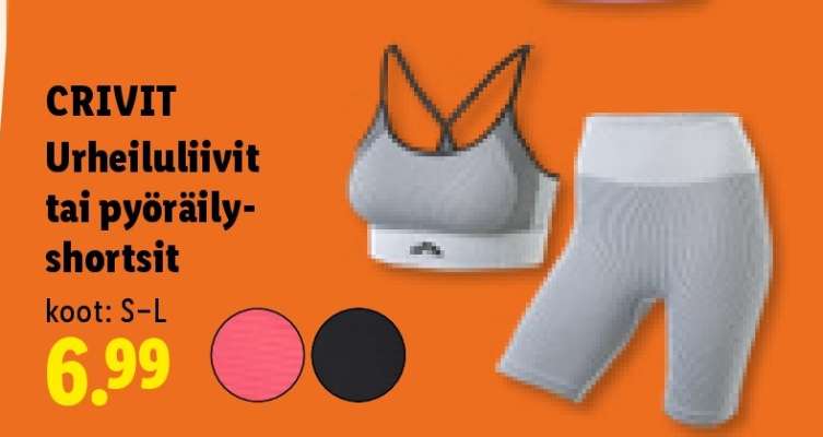 CRIVIT Urheiluliivit tai pyöräilyshortsit