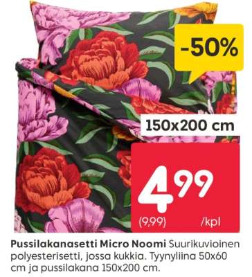 Pussilakanasetti Micro Noomi