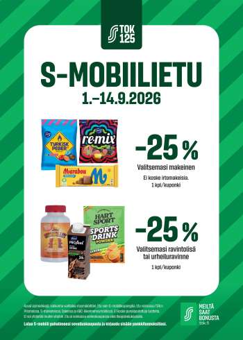 Sale tarjoukset  - 01.09.2026 - 14.09.2026.