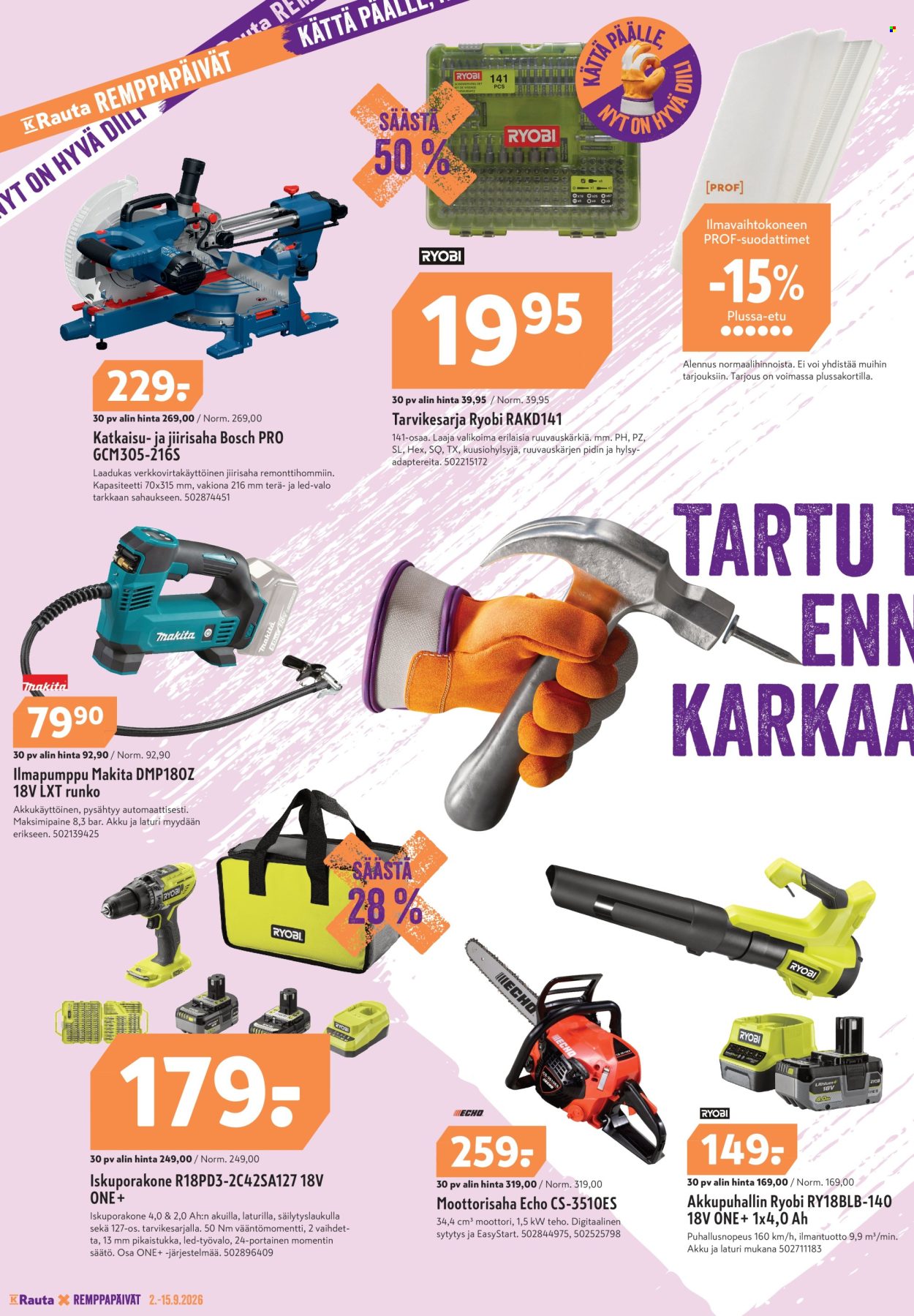 K-Rauta tarjoukset - 02.09.2026 - 15.09.2026. Sivu 4