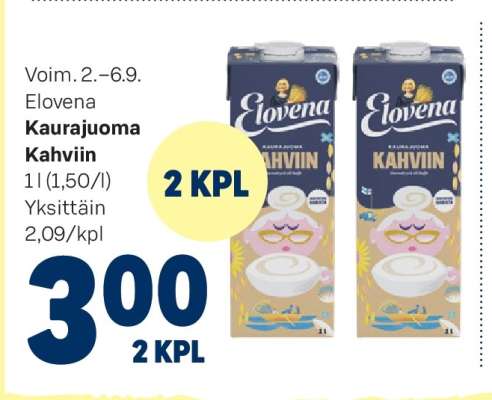 ELOVENA KAURAJUOMA KAHVIIN