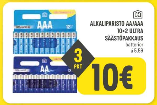 Alkaliparisto AA/AAA
