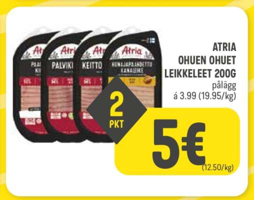 ATRIA OHUEN OHUET LEIKKELEET 200G