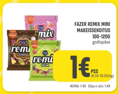 FAZER REMIX MINI MAKEISSEKOITUS