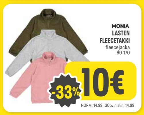 MONIA LASTEN FLEECETAKKI