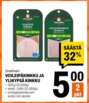 Snellman VOILEIPÄKINKKU JA YLIKYPSÄ KINKKU