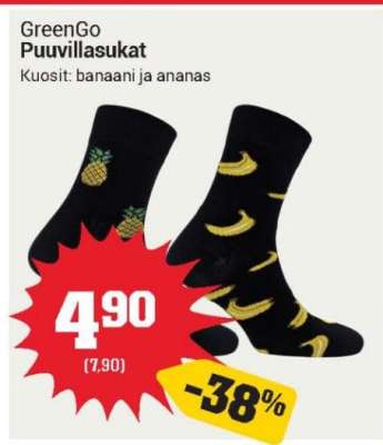 GreenGo Puuvillasukat