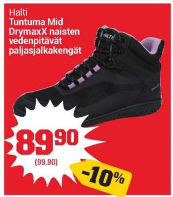 Halti Tuntuma Mid DrymaxX naisten vedenpitävät paljasjalkakengät