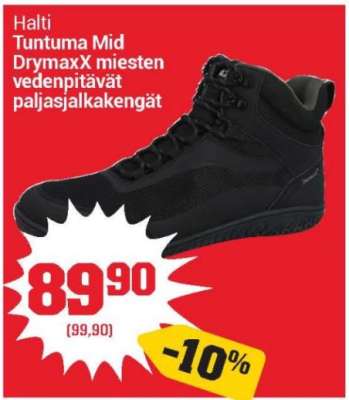 Halti Tuntuma Mid DrymaxX miesten vedenpitävät paljasjalkakengät