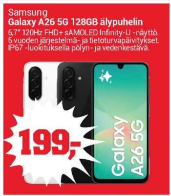Samsung Galaxy A26 5G 128GB älypuhelin