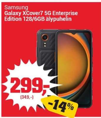 Samsung Galaxy XCover7 5G Enterprise Edition 128/6GB älypuhelin