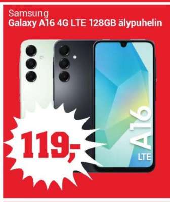 Samsung Galaxy A16 4G LTE 128GB älypuhelin