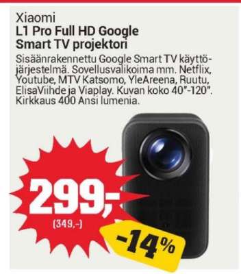 Xiaomi L1 Pro Full HD Google Smart TV projektori