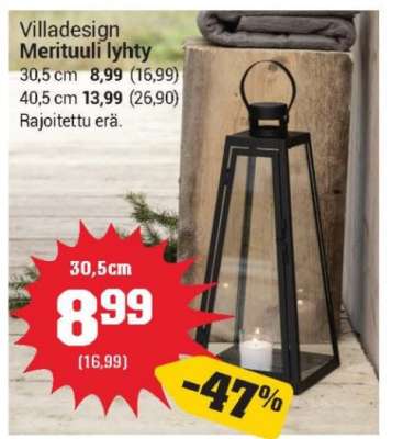 Villadesign Merituuli lyhty