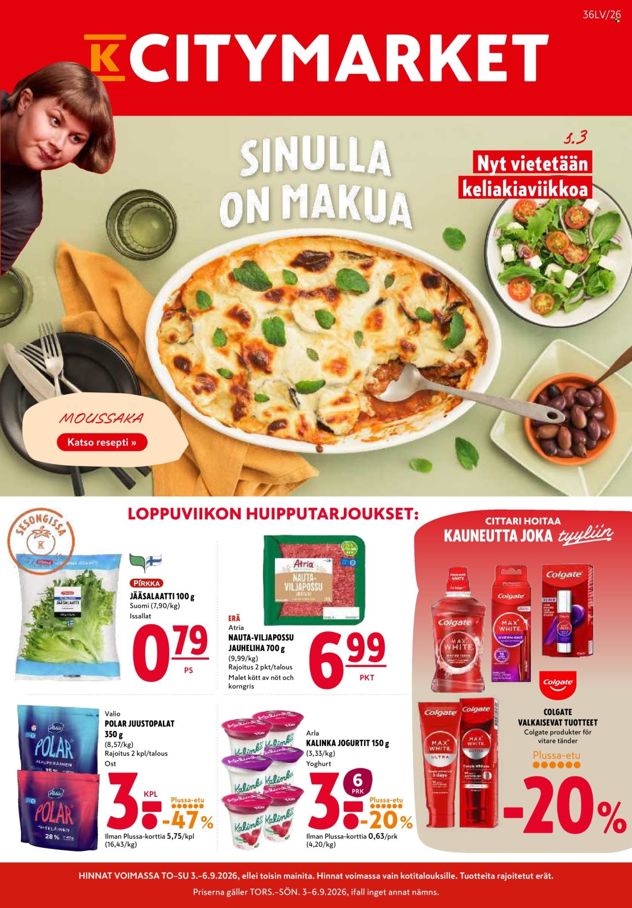 K-citymarket tarjoukset - 03.09.2026 - 06.09.2026. Sivu 1