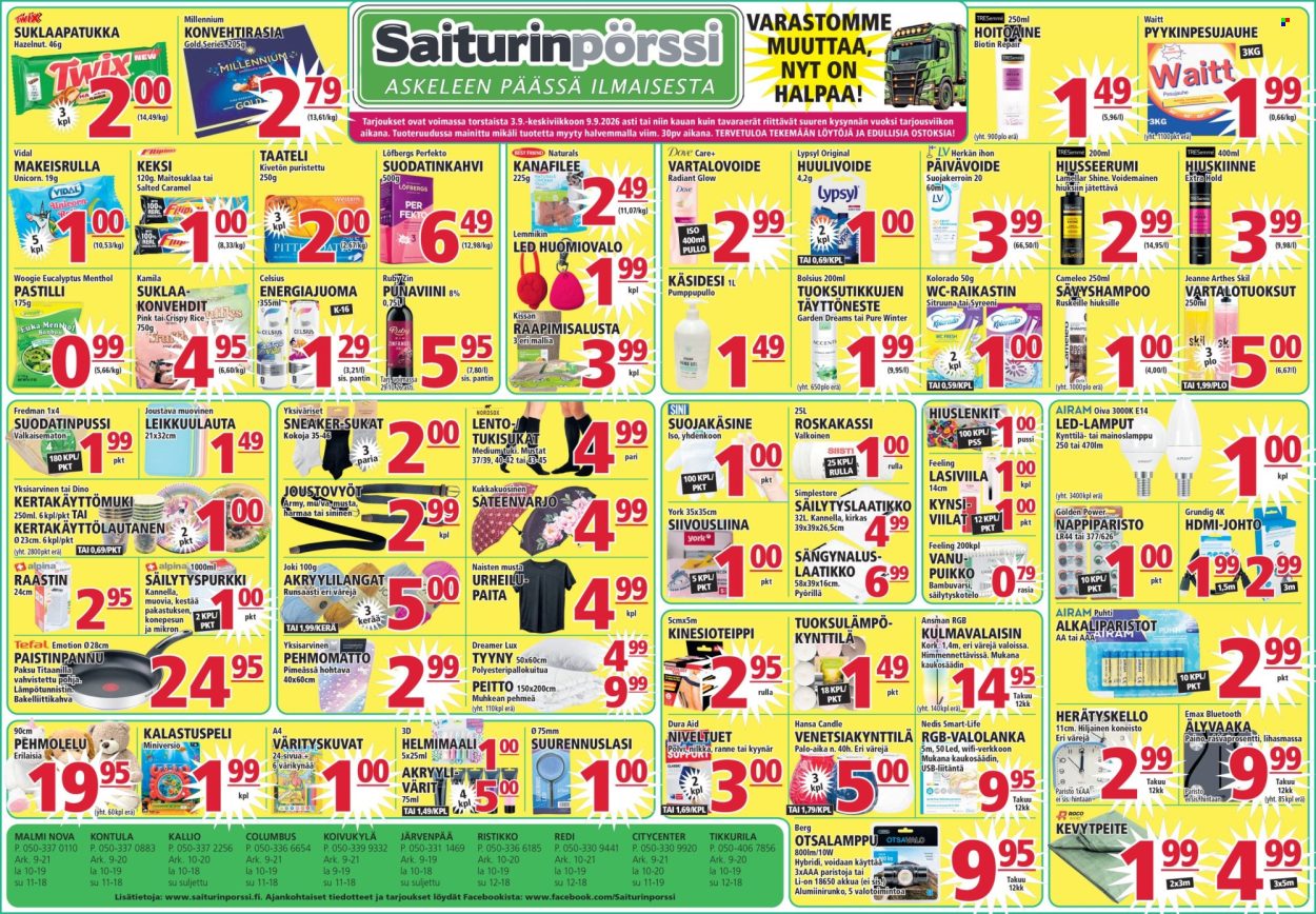 Saiturinpörssi tarjoukset - 03.09.2026 - 09.09.2026. Sivu 1