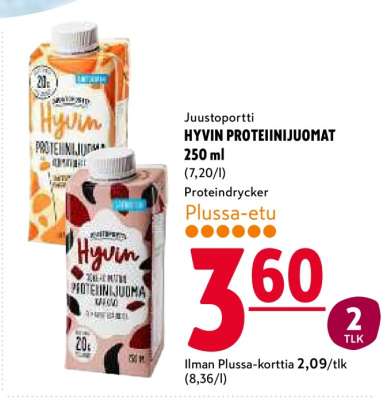 Juustoportti HYVIN PROTEIINIJUOMAT 250 ml