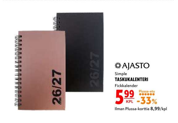 AJASTO Simple TASKUKALENTERI