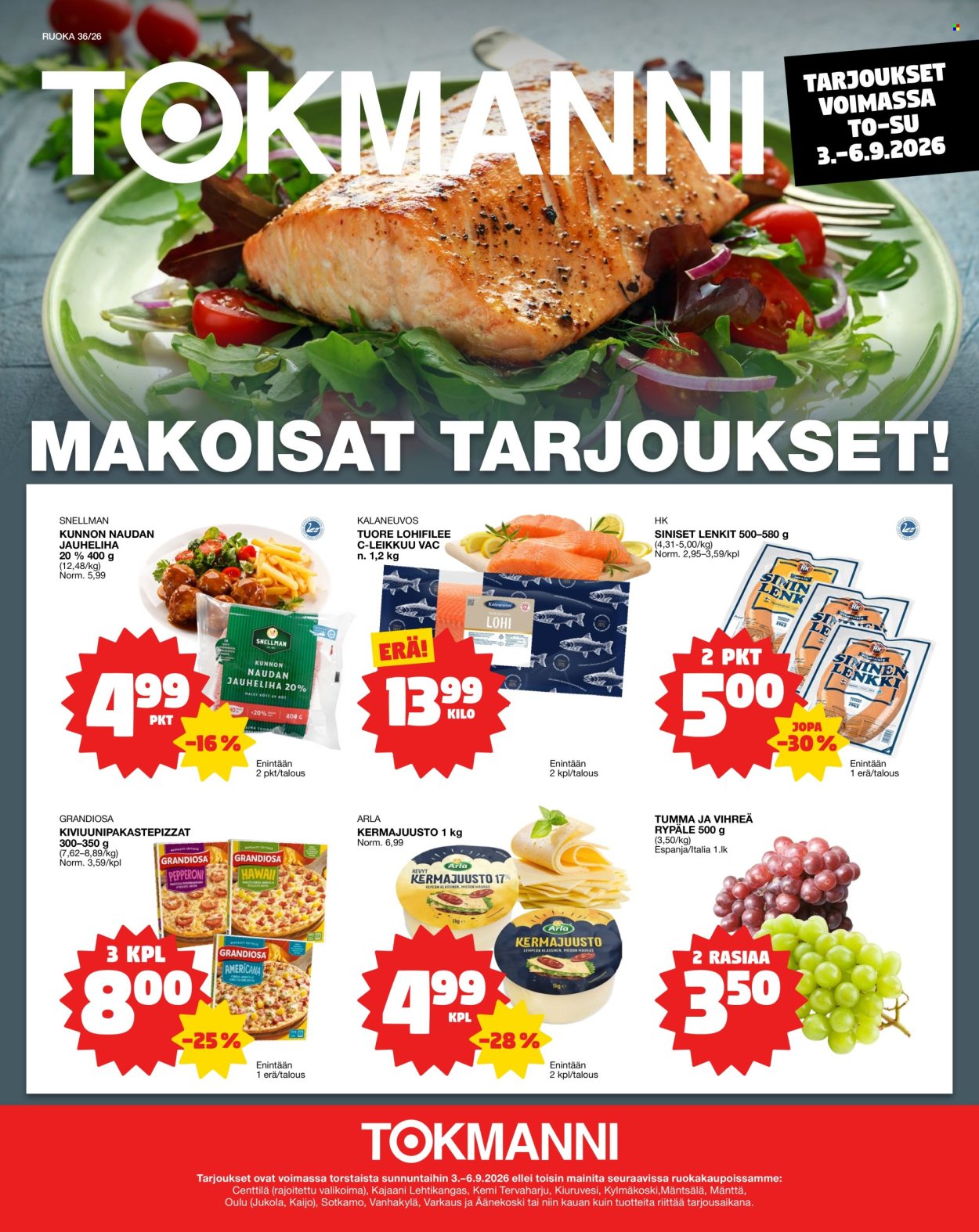 Tokmanni tarjoukset - 03.09.2026 - 06.09.2026. Sivu 1