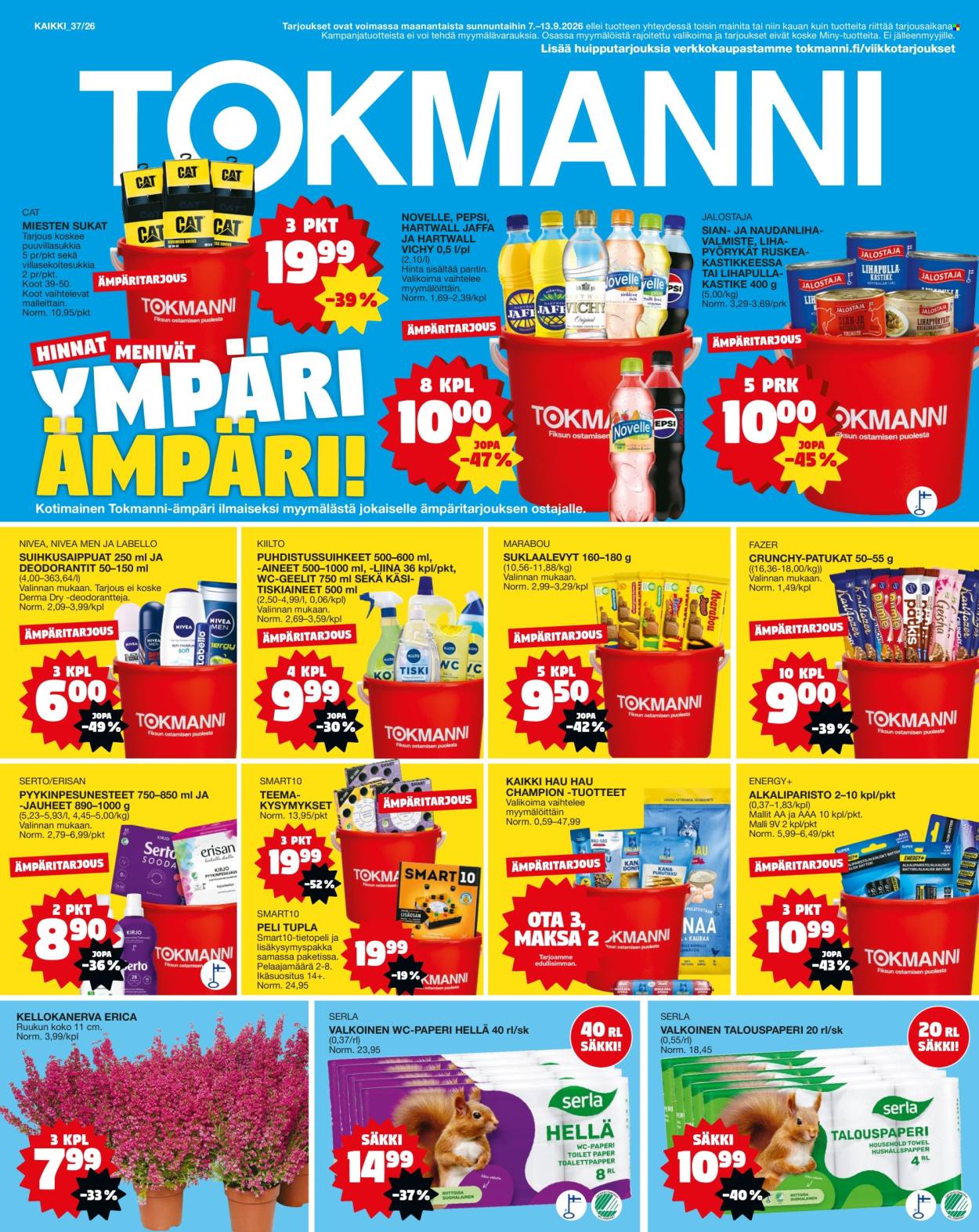 Tokmanni tarjoukset - 07.09.2026 - 13.09.2026. Sivu 1