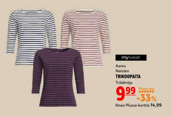 mywear Aamu Naisten TRIKOOPAITA